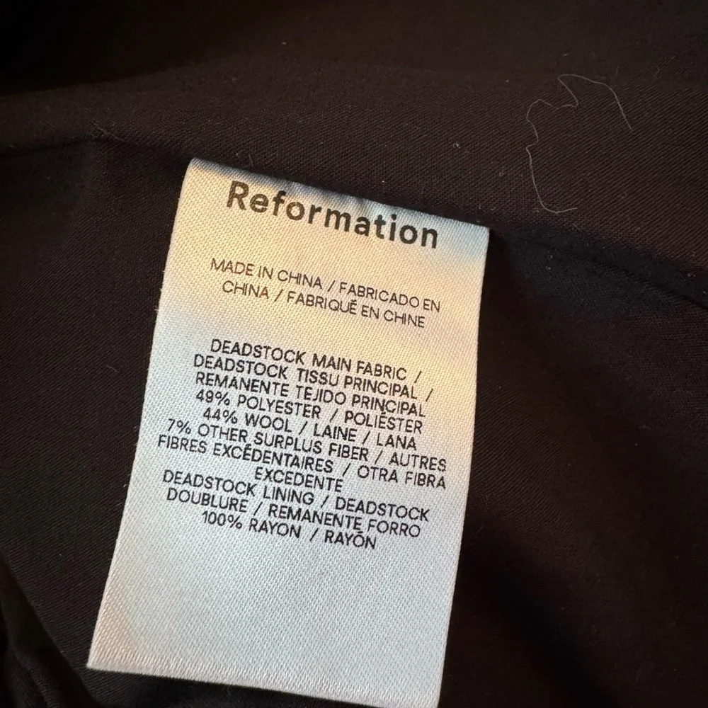 Reformation Charcoal Herringbone Midi Dress - Picture 4 of 4